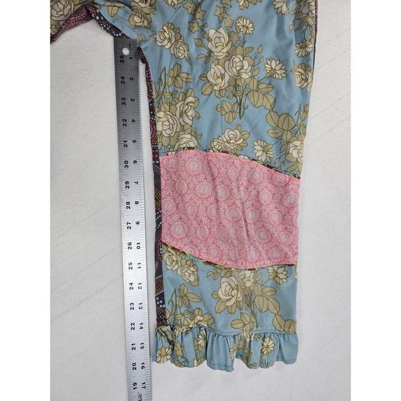 Matilda Jane Girls Dress Pants Outfit Floral Roses Patchwork Ruffles - Picture 6 of 10